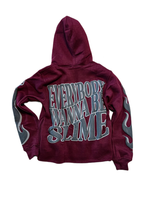 "4 The Streets" Hoodie - Wine Red