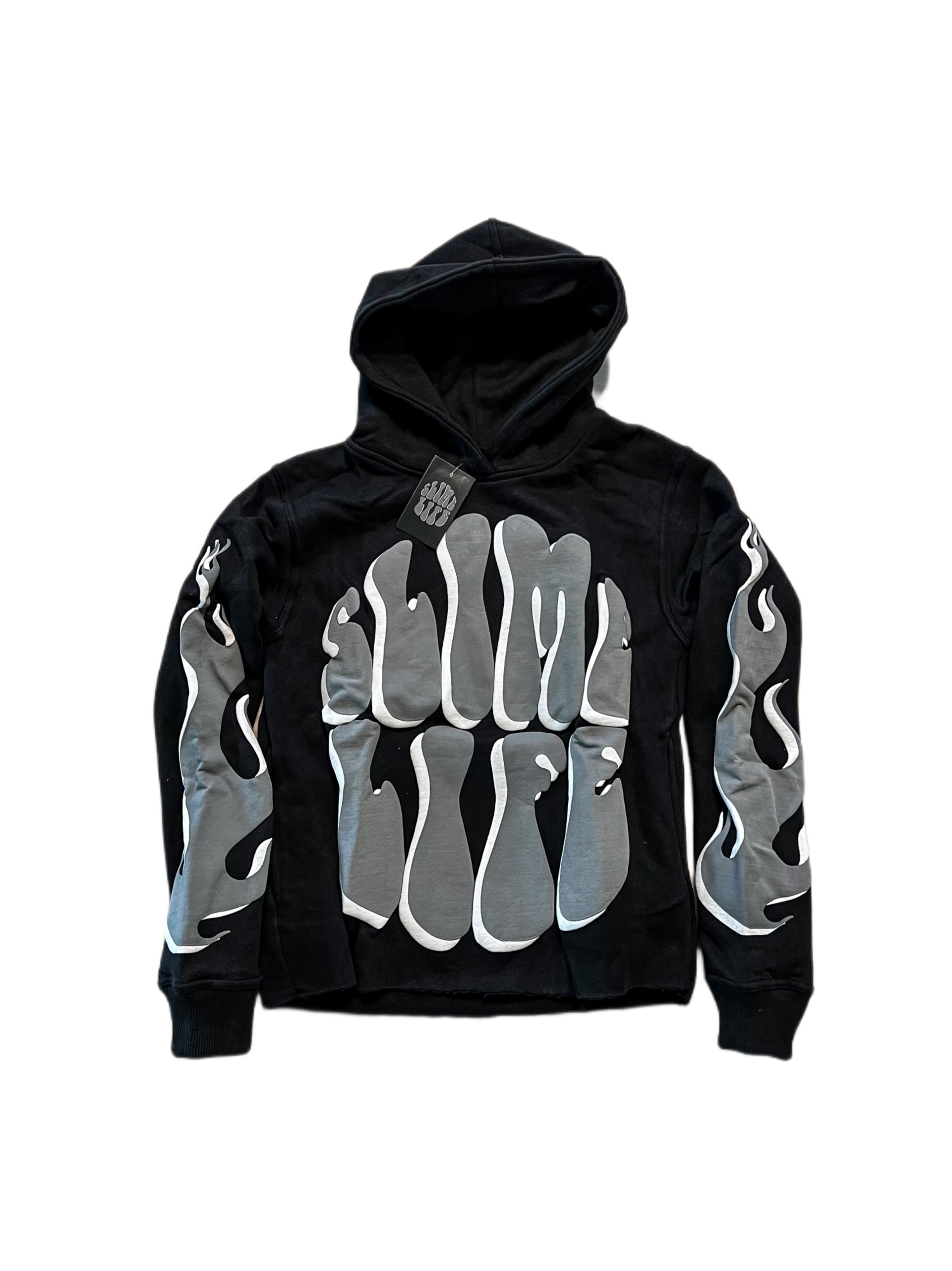 "4 The Streets" Hoodie - Black & Grey