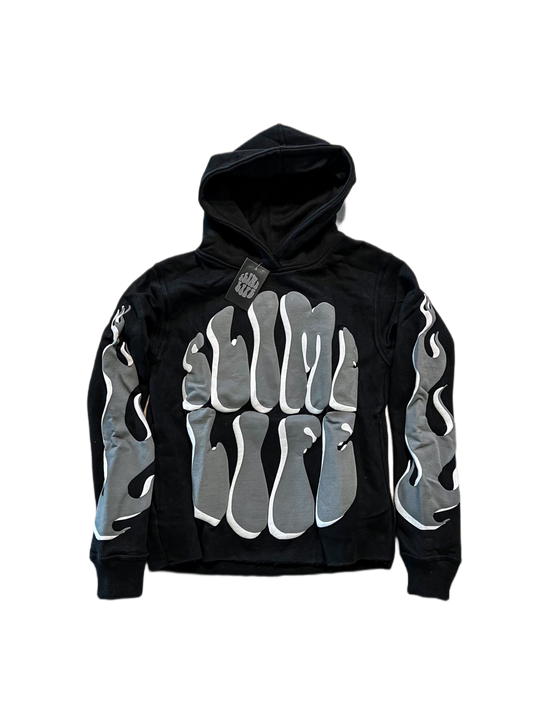 "4 The Streets" Hoodie - Black & Grey