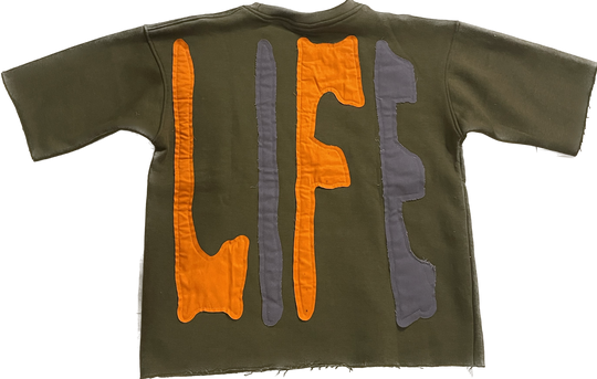 "Echo Of The Streets" Tee - Olive & Orange