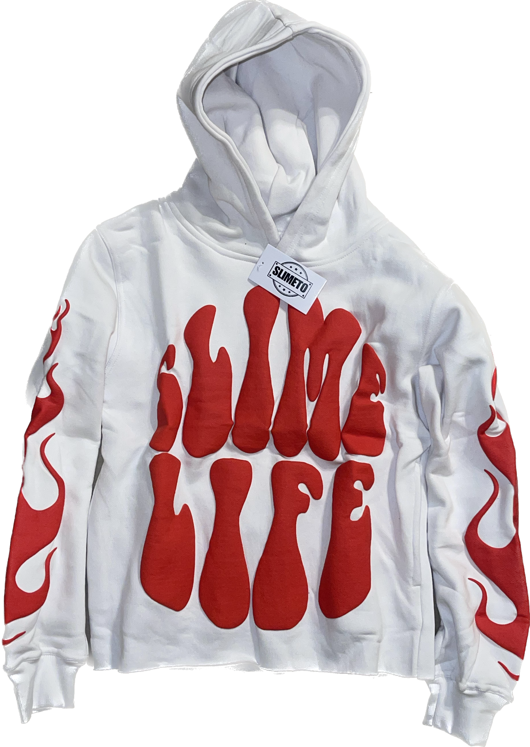 "4 The Streets" Hoodie - White & Red